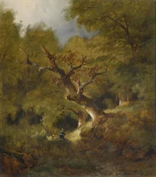 Forest Landscape with Hunter